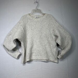 MNG‎ Basics Women's Small Wool Blend Knit Waffle Weave Pullover Sweater